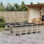 Set comedor jardín y cojines 15 pzas ratán sintético gris claro de , Conjuntos de jardín - Ref: Foro24-3210815, Precio: 855,8...