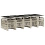 Set comedor jardín y cojines 15 pzas ratán sintético gris claro de , Conjuntos de jardín - Ref: Foro24-3210815, Precio: 855,8...