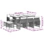 Set de comedor de jardín 11 pzas y cojines ratán sintético gris de , Conjuntos de jardín - Ref: Foro24-3210791, Precio: 527,7...