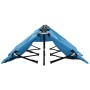 Tumbona doble plegable acero azul de vidaXL, Tumbonas - Ref: Foro24-310352, Precio: 115,10 €, Descuento: %