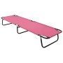 Tumbona plegable de acero rosa de vidaXL, Tumbonas - Ref: Foro24-310349, Precio: 75,60 €, Descuento: %