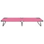Tumbona plegable de acero rosa de vidaXL, Tumbonas - Ref: Foro24-310349, Precio: 75,60 €, Descuento: %