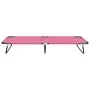 Tumbona plegable de acero rosa de vidaXL, Tumbonas - Ref: Foro24-310349, Precio: 74,26 €, Descuento: %