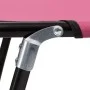 Tumbona plegable de acero rosa de vidaXL, Tumbonas - Ref: Foro24-310349, Precio: 74,26 €, Descuento: %