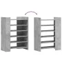 Mueble zapatero madera ingeniería gris hormigón 74,5x37,5x100cm de , Zapateros y organizadores de calzado - Ref: Foro24-84843...
