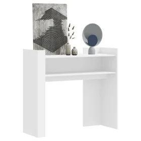 Weißer Konsolentisch aus Holzwerkstoff 100x35x90 cm von , Seitentische - Ref: Foro24-848465, Preis: 65,61 €, Rabatt: %