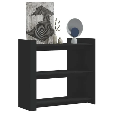 Mesa consola de madera de ingeniería negra 100x35x90 cm de , Mesas auxiliares - Ref: Foro24-848473, Precio: 75,66 €, Descuent...