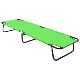 Tumbona plegable de acero verde de vidaXL, Tumbonas - Ref: Foro24-310347, Precio: 53,98 €, Descuento: %