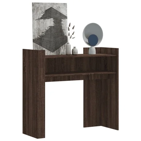 Mesa consola de madera de ingeniería marrón roble 100x35x90 cm de , Mesas auxiliares - Ref: Foro24-848471, Precio: 65,28 €, D...