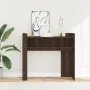 Mesa consola de madera de ingeniería marrón roble 100x35x90 cm de , Mesas auxiliares - Ref: Foro24-848471, Precio: 65,28 €, D...