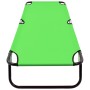 Tumbona plegable de acero verde de vidaXL, Tumbonas - Ref: Foro24-310347, Precio: 54,73 €, Descuento: %