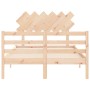 Estructura de cama de matrimonio con cabecero madera maciza de vidaXL, Camas y somieres - Ref: Foro24-3195256, Precio: 116,55...
