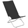 Sillas de playa plegables 2 unidades tela negras de vidaXL, Sillas de jardín - Ref: Foro24-310375, Precio: 82,86 €, Descuento: %