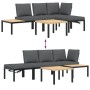 Set de sofás de jardín con cojines 4 piezas aluminio negro de , Conjuntos de jardín - Ref: Foro24-3283679, Precio: 512,81 €, ...