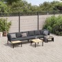 Set de sofás de jardín con cojines 5 piezas aluminio negro de , Conjuntos de jardín - Ref: Foro24-3283693, Precio: 755,52 €, ...