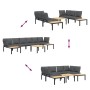 Set de sofás de jardín con cojines 5 piezas aluminio negro de , Conjuntos de jardín - Ref: Foro24-3283693, Precio: 755,52 €, ...