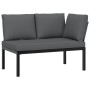 Set de sofás de jardín con cojines 3 piezas aluminio negro de , Conjuntos de jardín - Ref: Foro24-3283685, Precio: 443,25 €, ...