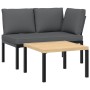 Set de sofás de jardín con cojines 2 piezas aluminio negro de , Conjuntos de jardín - Ref: Foro24-3283702, Precio: 268,50 €, ...