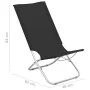 Sillas de playa plegables 2 unidades tela negras de vidaXL, Sillas de jardín - Ref: Foro24-310375, Precio: 82,86 €, Descuento: %