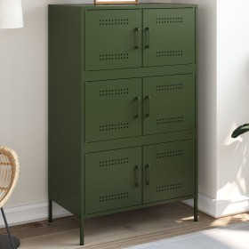 Aparador de acero verde oliva 68x39x113 cm de , Aparadores - Ref: Foro24-842962, Precio: 177,11 €, Descuento: %