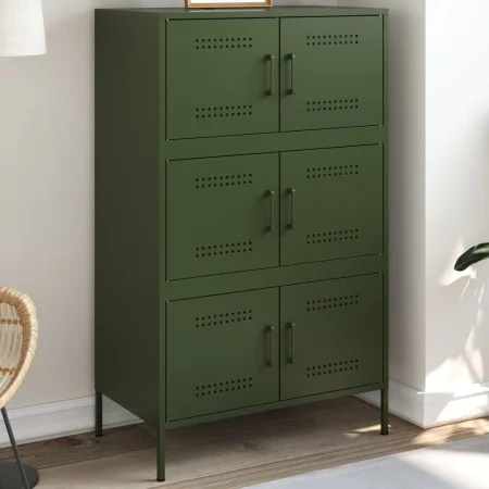 Aparador de acero verde oliva 68x39x113 cm de , Aparadores - Ref: Foro24-842962, Precio: 150,65 €, Descuento: %