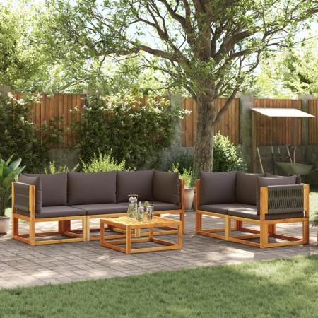 Set de sofás de jardín con cojines 6 pzas madera maciza acacia de , Sofás de exterior - Ref: Foro24-3278833, Precio: 690,29 €...
