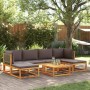 Set de sofás de jardín con cojines 7 pzas madera maciza acacia de , Conjuntos de jardín - Ref: Foro24-3278908, Precio: 640,19...