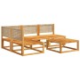Set de sofás de jardín con cojines 5 pzas madera maciza acacia de , Conjuntos de jardín - Ref: Foro24-3278934, Precio: 502,25...