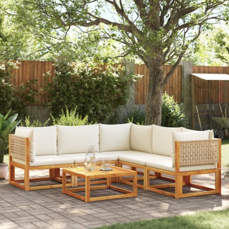 Set de sofás de jardín con cojines 6 pzas madera maciza acacia de , Conjuntos de jardín - Ref: Foro24-3278920, Precio: 656,53...