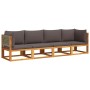 Set sofás de jardín con cojines 4 pzas madera maciza de acacia de , Conjuntos de jardín - Ref: Foro24-3278901, Precio: 440,79...