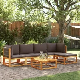Set de sofás de jardín con cojines 6 pzas madera maciza acacia de , Sofás de exterior - Ref: Foro24-3278827, Precio: 594,13 €...