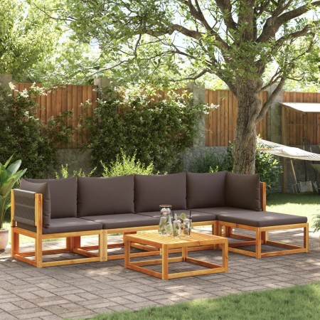 Set de sofás de jardín con cojines 6 pzas madera maciza acacia de , Sofás de exterior - Ref: Foro24-3278827, Precio: 606,00 €...