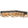 Set de sofás de jardín con cojines 9 pzas madera maciza acacia de , Conjuntos de jardín - Ref: Foro24-3278884, Precio: 901,79...