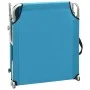 Tumbona plegable con toldo de acero azul turquesa de vidaXL, Tumbonas - Ref: Foro24-310326, Precio: 66,09 €, Descuento: %