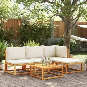 Set de sofás de jardín con cojines 5 pzas madera maciza acacia de , Conjuntos de jardín - Ref: Foro24-3278917, Precio: 462,06...
