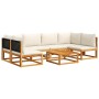 Set de sofás de jardín con cojines 7 pzas madera maciza acacia de , Conjuntos de jardín - Ref: Foro24-3278886, Precio: 666,31...