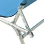 Tumbona plegable con toldo de acero azul turquesa de vidaXL, Tumbonas - Ref: Foro24-310326, Precio: 66,09 €, Descuento: %