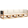 Set sofás de jardín con cojines 4 pzas madera maciza de acacia de , Conjuntos de jardín - Ref: Foro24-3278878, Precio: 423,88...