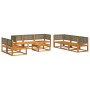 Set de sofás de jardín con cojines 9 pzas madera maciza acacia de , Conjuntos de jardín - Ref: Foro24-3278903, Precio: 986,39...