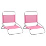Sillas de playa plegables 2 unidades tela rosa de vidaXL, Sillas de jardín - Ref: Foro24-310372, Precio: 68,47 €, Descuento: %