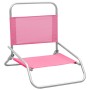 Sillas de playa plegables 2 unidades tela rosa de vidaXL, Sillas de jardín - Ref: Foro24-310372, Precio: 68,47 €, Descuento: %