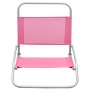 Sillas de playa plegables 2 unidades tela rosa de vidaXL, Sillas de jardín - Ref: Foro24-310372, Precio: 68,47 €, Descuento: %