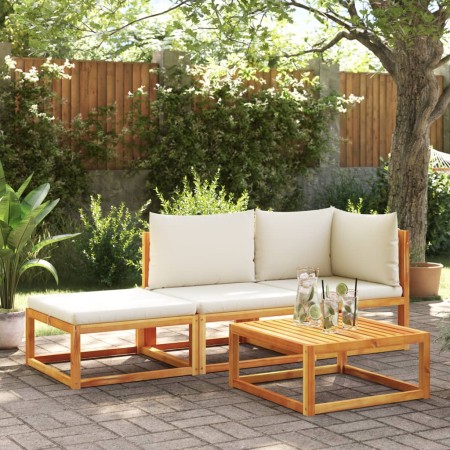 Set de sofás de jardín con cojines 3 pzas madera maciza acacia de , Sofás de exterior - Ref: Foro24-3278867, Precio: 319,46 €...