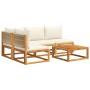Set de sofás de jardín con cojines 5 pzas madera maciza acacia de , Sofás de exterior - Ref: Foro24-3278865, Precio: 515,57 €...