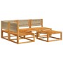 Set de sofás de jardín con cojines 5 pzas madera maciza acacia de , Sofás de exterior - Ref: Foro24-3278865, Precio: 515,57 €...