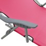 Tumbona de jardín con toldo acero rosa de vidaXL, Tumbonas - Ref: Foro24-310337, Precio: 95,94 €, Descuento: %
