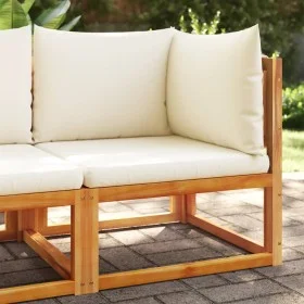 Sofá de jardín de esquina con cojines madera maciza de acacia by , Outdoor sofas - Ref: Foro24-4008164, Price: 141,18 €, Disc...