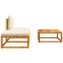 Set de sofás de jardín con cojines 3 pzas madera maciza acacia de , Sofás de exterior - Ref: Foro24-4008166, Precio: 242,27 €...