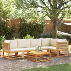 Set de sofás de jardín con cojines 6 pzas madera maciza acacia de , Sofás de exterior - Ref: Foro24-3278852, Precio: 672,91 €...