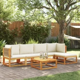 Set de sofás de jardín con cojines 6 pzas madera maciza acacia by , Outdoor sofas - Ref: Foro24-3278850, Price: 608,62 €, Dis...